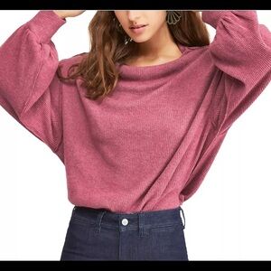 Free People We The Free Main Squeeze Hacci Wine size medium